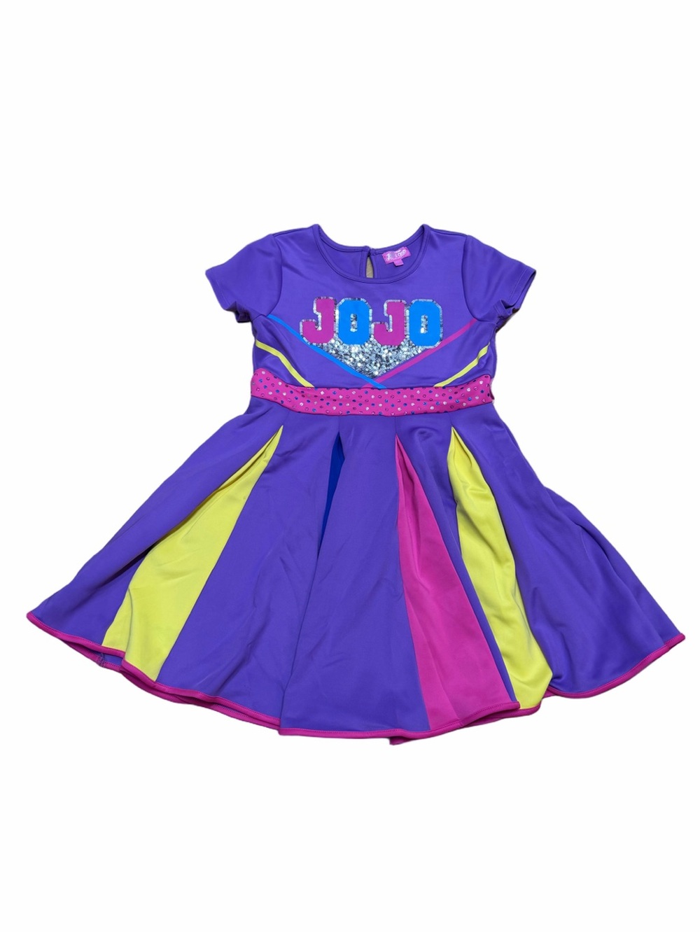 Nickelodeon JoJo’s Closet Girls XL 14/16 Purple Sequin Cheerleader Dress Costume